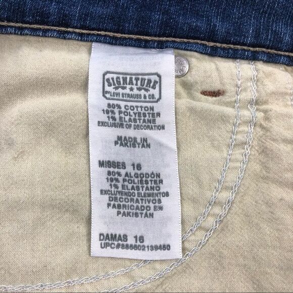 LEVI DENIM SHORTS SIGNATURE HIGH RISE - Picture 10 of 11